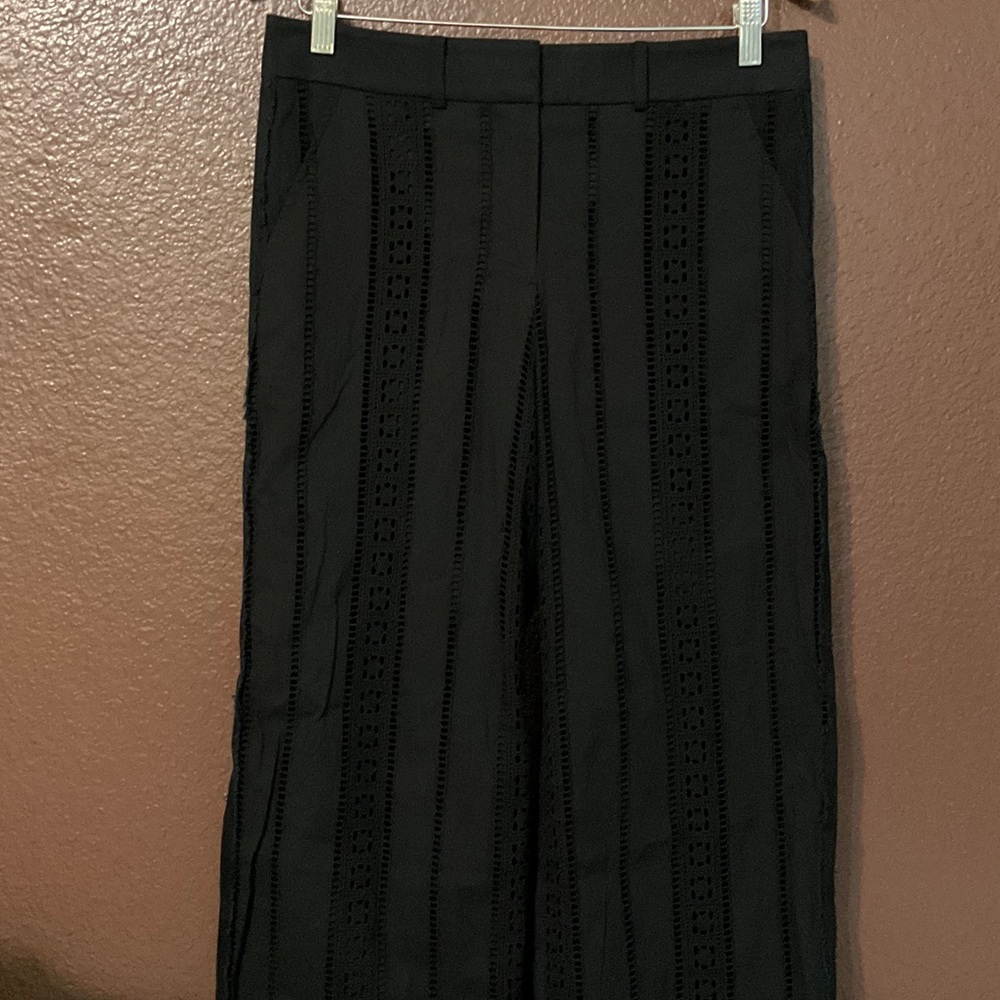 Veronica Beard Leta gaucho Women's Black Wide-Leg Pants - Picture 3 of 16